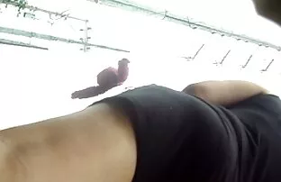મિલ્ફ બ્લેક ડ્રેસ અને બ્લેક થongંગ